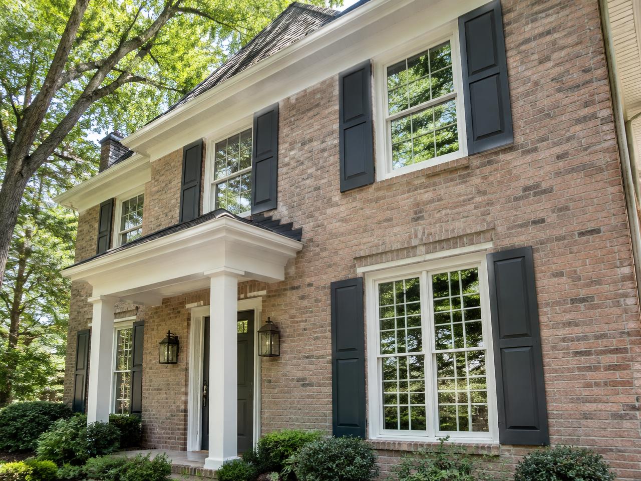Clean exterior windows on a residential home